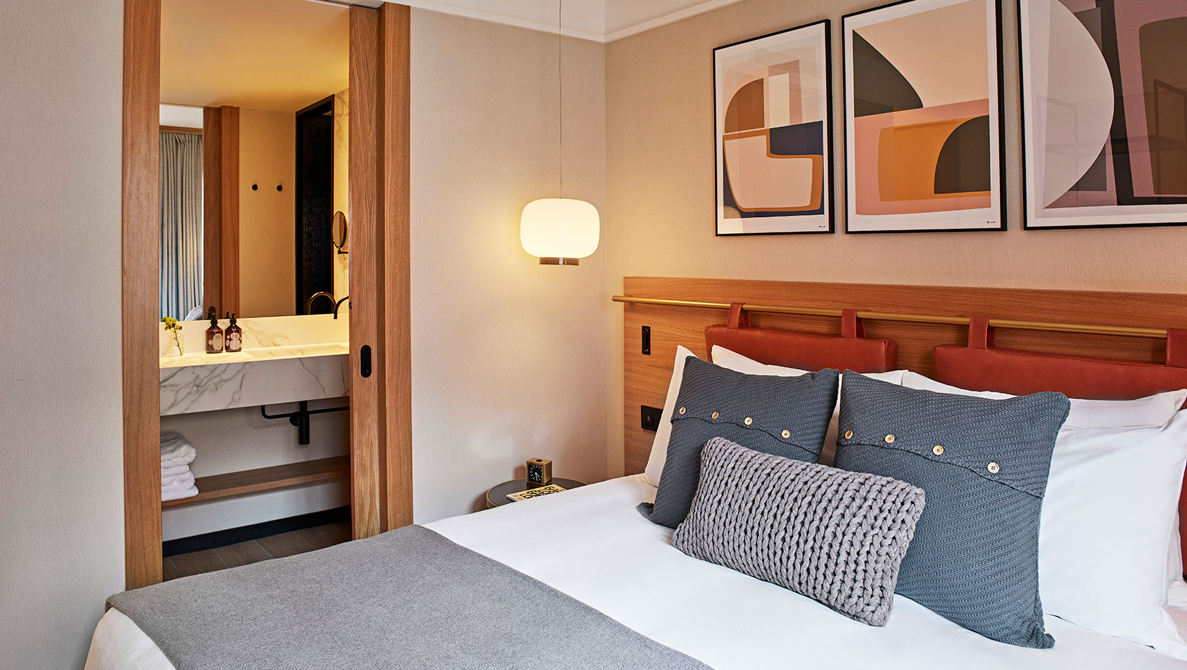 Warm and welcoming, inspired by Barcelona. Essential Room